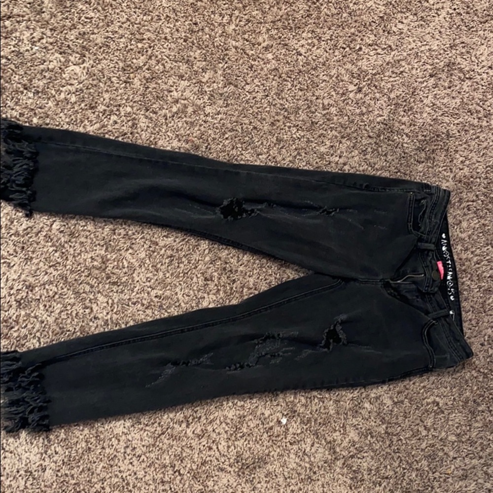 Black ripped jeans